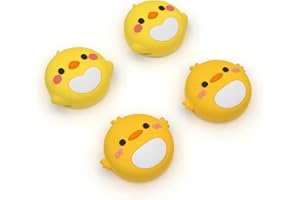 PlayVital Copri Analogici per Nintendo Switch/OLED Joycon,Cover Levette Analogiche Joystick Thumb Grip Cap in Silicone per Nintendo Switch Lite(2 Paia)-Pappagallo&Pulcino