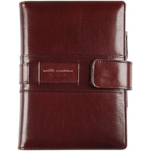 Echtes Leder Agenda Handmade in Italy - Millennium - Täglich 15x21 Täglich-wöchentlich 17x24 dunkelbraun