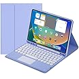 KOWVOWZ Touch Keyboard Case for iPad 10th Generation, Multi-Touch Trackpad, Magnetic Detachable Keyboard with Pencil Holder for 10th Gen 10.9 inch for iPad 2022 Soft TPU Back Cover