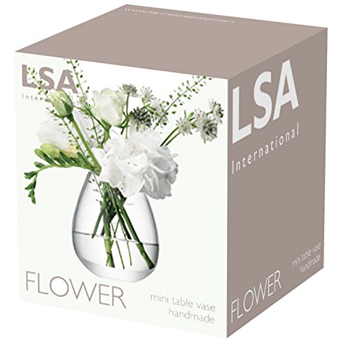 LSA International 9,5 cm Blume Mini Tisch Vase, transparent - 5