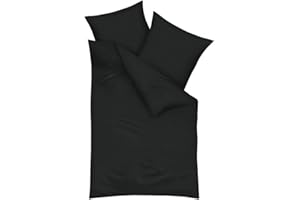 Kaeppel Mako-Satin-Bettwäsche unifarben, 2tlg. mit Reißverschluss weiß, 80X80/135X200 cm