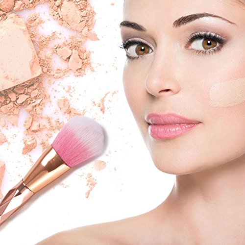 BeautyStar 10 Pcs Makeup Pinsel Set für Lidschatten Eyeliner Blush Kosmetik Concealer Erröten mit Freiem Silikon Make Up Schwamm - 5