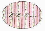 The Kids Room by Stupell La Belle Princess Pink and Floral Striped Oval Wall Plaque