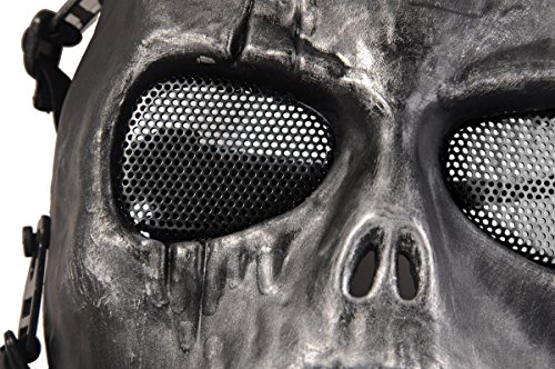 Coofit Ghost Skull Airsoft Paintball Maske militärische Vollschutz Halloween-Kostüm (Style 6) - 5