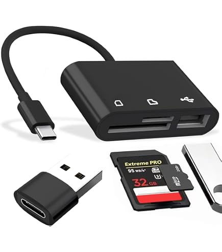 InLine Lettore OTG USB E Hub 3 Porte USB 2.0 – Per SD/Micro SD Con Adattatore – Compatibile Android 4.0+ - 3