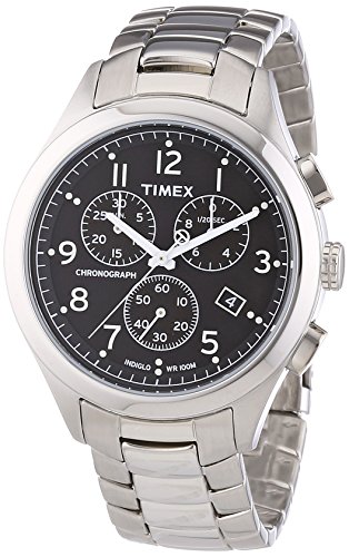 Timex T2M469 PF - Reloj de mujer de cuarzo, correa de acero inoxidable color gris