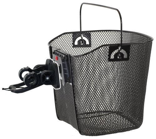 Drahtkorb mit Clip-on-Halter, schwarz, 35x25x25/22 cm
