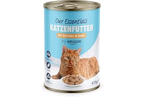 by Amazon Katzen Nassfutter Häppchen mit Geflügel in Sauce, 415g, 1er-Pack