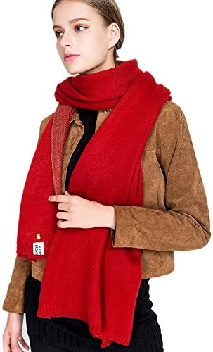 Scarves Women Scarf SAN VITALE Acrylic Shawl Top Quality Scarfs For Ladies New Designer Casual Clothing Accessories Fashion Plaid 100% Faux Cashmere For Dress Scarfs (Red)