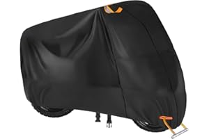 HEOMAITO Housse Vélo, Bache Vélo Exterieur Imperméable et anti UV, Tissu Oxford 210D Protection pour 1-2 VTT et Vélo de Route, Noir 200x70x110cm
