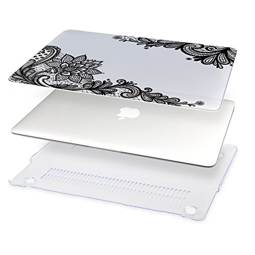 Batianda Floral Senkel Muster Harte Hülle Schutzhülle Für New Macbook 12 inch (Model:A534),Transparent - 3