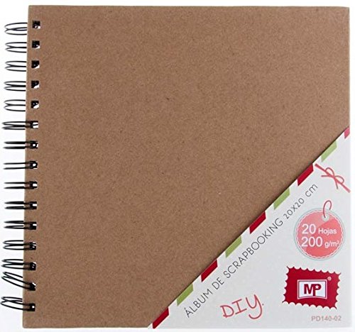 MP PD140-02 - Album para scrapbooking, 20 x 20 cm, 200 gr, color kraft
