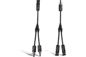 YEMETEY Solar Y Branch Connectors Solar Panel Parallel Connectors 1 to 3 Solar Cable Wire Plug Tool Kit(1 Pair M/FF and F/MM)