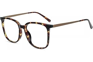 Firmoo Blue Light Blocking Glasses for Men/Women, Square Computer Eyewear Anti Eye Strain Glasses