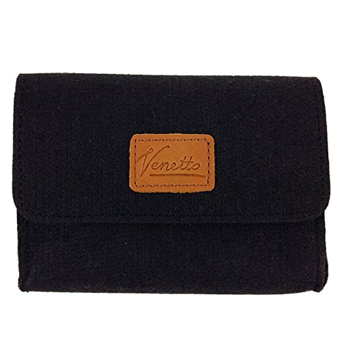 Täschchen Mini Hülle Tasche aus Filz für Zubehör und Accessoires (Netzteil, PC Maus, E-Zigarette, Kosmetik) Schwarz