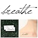 Tattify Breathe Temporary Tattoo - Just (Set of 2) - Other Styles Available - Premium Quality and Fashionable Temporary Tattoos