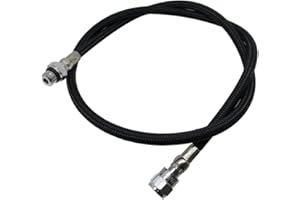 Scuba Choice SCMP-08 Kevlar Nylon Braided Hp High Pressure Hose for 1st Stage Gauge - Black, 33-Inch