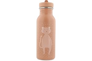 Trixie - Gourde pour Enfants en Acier Inoxydable 500ml - Mrs. Cat (Chat), Marron