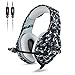 Price comparison product image ATUTEN Gaming Headset - Onikuma K1-B 3.5mm Over-ear Stereo Gaming Headphones with Mic,Noise Reduction,Volume Control, Foldable Earphones for Xbox One/PS4/CF/Laptop/Smartphone (Camo Dark Green)