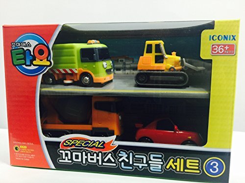 Little Bus TAYO FRIENDS Special Mini 4 Pcs No.3 Toy Set (Ruby + Chris + Speed + Billy)
