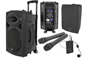 QTX QR15PA Portable PA System Battery USB Sound Package inc Cover & Beltpack