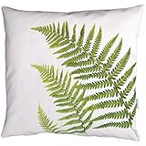 Farnkissen, Kissenbezug, Wendekissen: grün oder grau, Baumwolle, 50x50cm