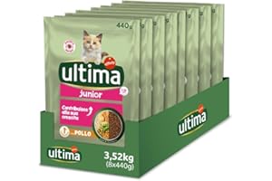 Ultima Pienso para Gatos Junior con Pollo: Caja de 8 x 440g