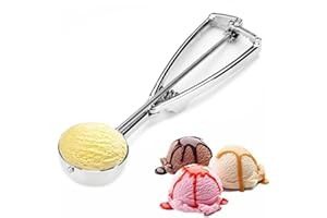 AMISON Cucchiaio Porzionatore Paletta 5 cm in Acciaio Inox per Gelato, Purea di Patate, Cucchiaio da Cucina