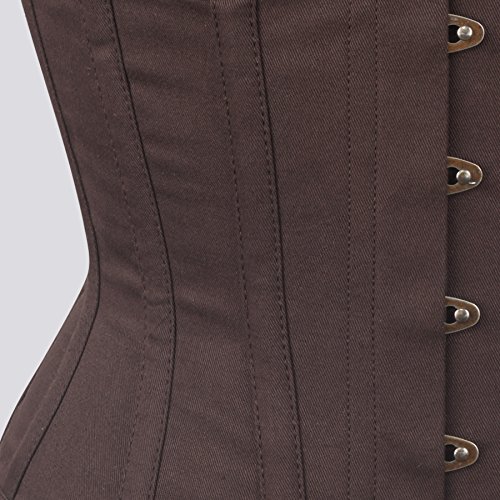 Spiral-Steel-Boned-Brown-Waist-Shaper-Corset-in-100-Cotton