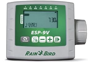 Rain Bird - Dispositivo de control con pilas ESP-9 V 6 estaciones, ordenador de riego, controlador de riego