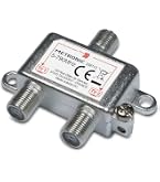 Poppstar Répartiteur coupleur d'antenne 3 Sorties, Fiche F inclue ( analogique/numérique/large-bande/unicable/HD/4K Compatible) pour TV,Antenne TNT,Satellite,Câble,TV,Radio,LNB - 100dB, 5-2450 MHz Poppstar Répartiteur coupleur d'antenne 3 Sorties, Fiche F inclue ( analogique/numérique/large-bande/unicable/HD/4K Compatible) pour TV,Antenne TNT,Satellite,Câble,TV,Radio,LNB - 100dB, 5-2450 MHz