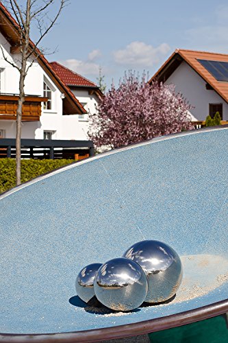 3er Köhko Gartenkugeln poliert aus hochwertigem Edelstahl 10, 15 und 20 cm Dekokugeln-Set - 2