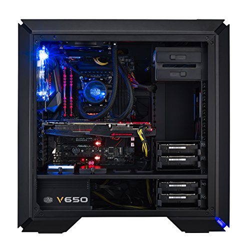 Cooler Master MasterCase Pro 6 Blue LED PC-Geh  use  ATX  micro-ATX  Mini-ITX  USB 3 0  Seitenfenster  MCY-C6P2-KW5N