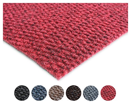 Schmutzfangläufer PICOLLO in Meterware – Rot, 100x150cm ✓ Rutschfest ✓ Robust ✓ Pflegeleichter Schmutzfangteppich | Effektiver Küchen-Läufer, Schmutzläufer | Schwere Eingangsmatte, Sauberlaufmatte | Schmutzfangmatte für Flur & Eingangsbereich