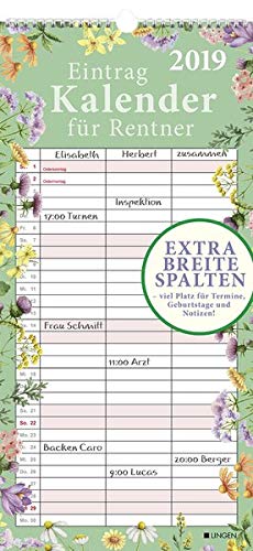 Preisvergleich Produktbild Eintragkalender für Rentner 2019