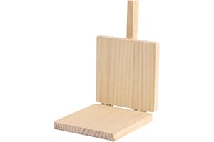 NIKTULE Presse à pâte en Bois, Presse-pâte à Tortilla, Presse-boulettes Manuel, pressage pour raviolis, Tortilla, empanada, Presse à Pizza Rond/Log carré/carré