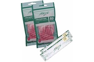 ‎PURIZE 100x PURIZE Xtra Slim Size 6mm Aktivkohlefilter 2 PURIZE Papers (Pink)
