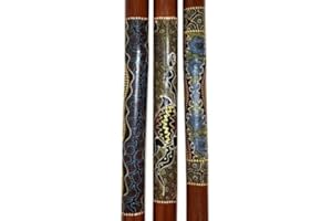 Wogeka - 115 cm Bambus Didgeridoo - Handgemacht und handbemalt Musikinstrument Did100
