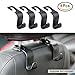 Produktbild 4 pcs auto haken autositz zurück haken - rücksitz versteckt kopfstütze kleiderbügel, universeller halter für die handtasche, einkaufen rucksack, tuch mantel