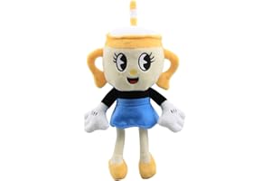 uiuoutoy Cuphead & Mugman - Juguetes de peluche con diseño de jefe de diablo y brocup