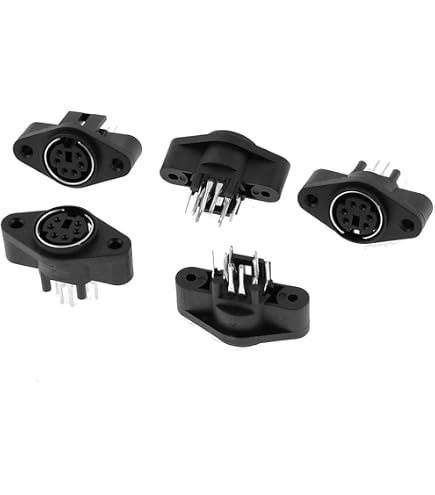 Cavo Adattatore KNTK 6 Mini-DIN6 Maschio A DIN5 Femmina Per Tastiera AT A PS/2, 6 Pollici