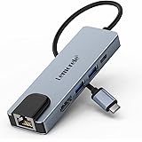 Lemorele Hub USB C Ethernet -6 in 1, Spazio Alluminio Adattatore USB C Hub con HDMI 4K, PD 100 W, 2 USB 3.0, Adattatore MacBo