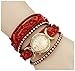 AELO Multiband Red Bracelet Watch For Girls-WWW1049 RS.599.00