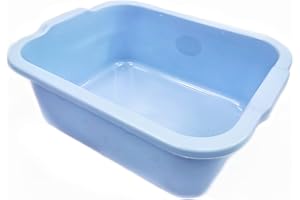 Ecoplast | Bacinella Plastica Rettangolare 13 Lt, Colori Assortiti Lavanda/Bianco/Azzurro/Tortora, 38x28x12, Made in Italy