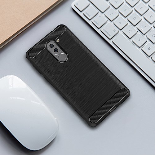 Funda Honor 6X  AICEK Huawei Honor 6X Funda Negro Gel de Silicona Honor 6X Carcasa Fibra de Carbono Funda para Honor 6X 5 5 Pulgadas