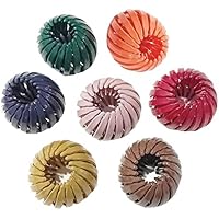 imioxo Women Bird Nest Hair Clips Holder Plastic Ponytail Holder Bun Clip Bun Maker Bird Nest Shaped Hair Clips for…