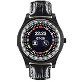 SHshou-L Smart-Uhr, Fitness-Tracker Bluetooth-Sport unabhängige Karte Klassische Wahl synchroner Anruf Informationen Remote-Foto-Armband,Black
