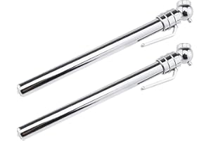 FADBUDSS 2 Pieces Tire Pressure Gauge, Stainless Steel Portable Tyre Health Air Pressure Pen Car Measuring Tools Pencils with Pocket Clip for Cars Trucks RVs Bike Motor Vehicles Caravan Cyle