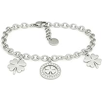 Bracciale Donna SAGA GIOIELLI Con Iniziale E Cristalli - Acciaio Inox - Foto 9