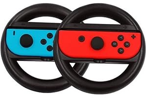 BJ-SHOP Jeux Switch Nintendo,Jeu Switch Mario Kart Controleurs de roues Joy-Con Racing Poignees pour Nintendo Design ergonomique Commutateur Mario Kart (Bleu et Rouge)